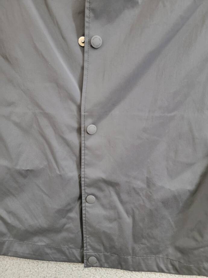 Michael Kors Snap-Front Nylon Shirt Jacket Men's XS Black Pockets Long Sleeve