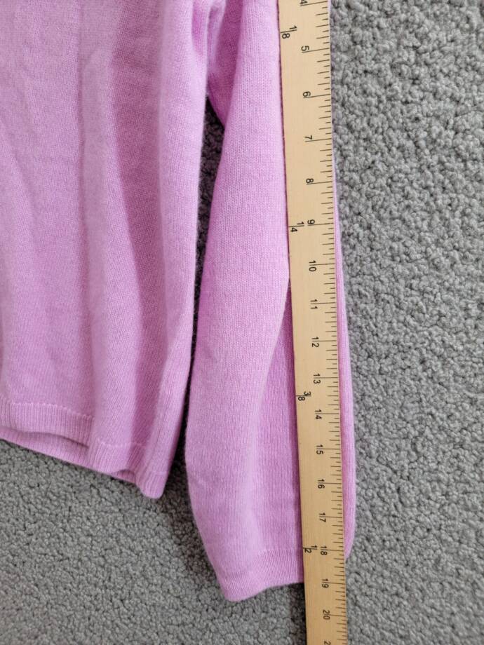 C by Bloomingdale's Cashmere Long Sleeve V-Neck Cardigan Women's M Rose Quartz