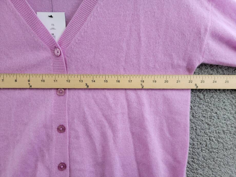C by Bloomingdale's Cashmere Long Sleeve V-Neck Cardigan Women's M Rose Quartz