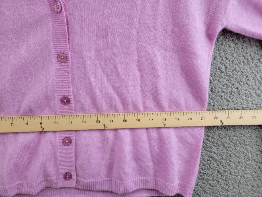 C by Bloomingdale's Cashmere Long Sleeve V-Neck Cardigan Women's M Rose Quartz