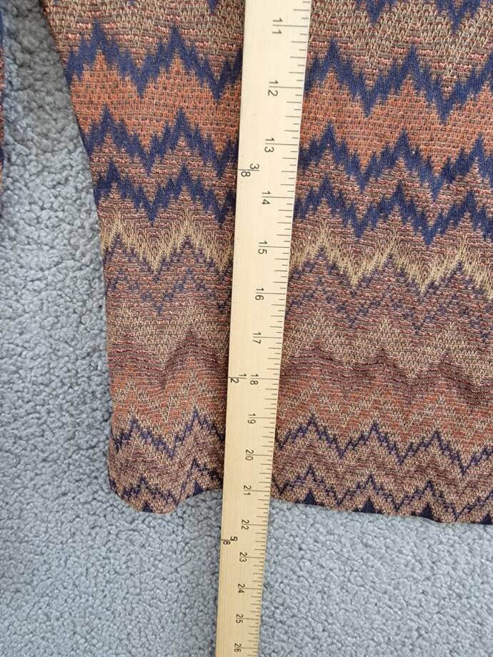 Ramy Brook Prudence Top Women's S Saddle Chevron Turtleneck Long Sleeve Pullover