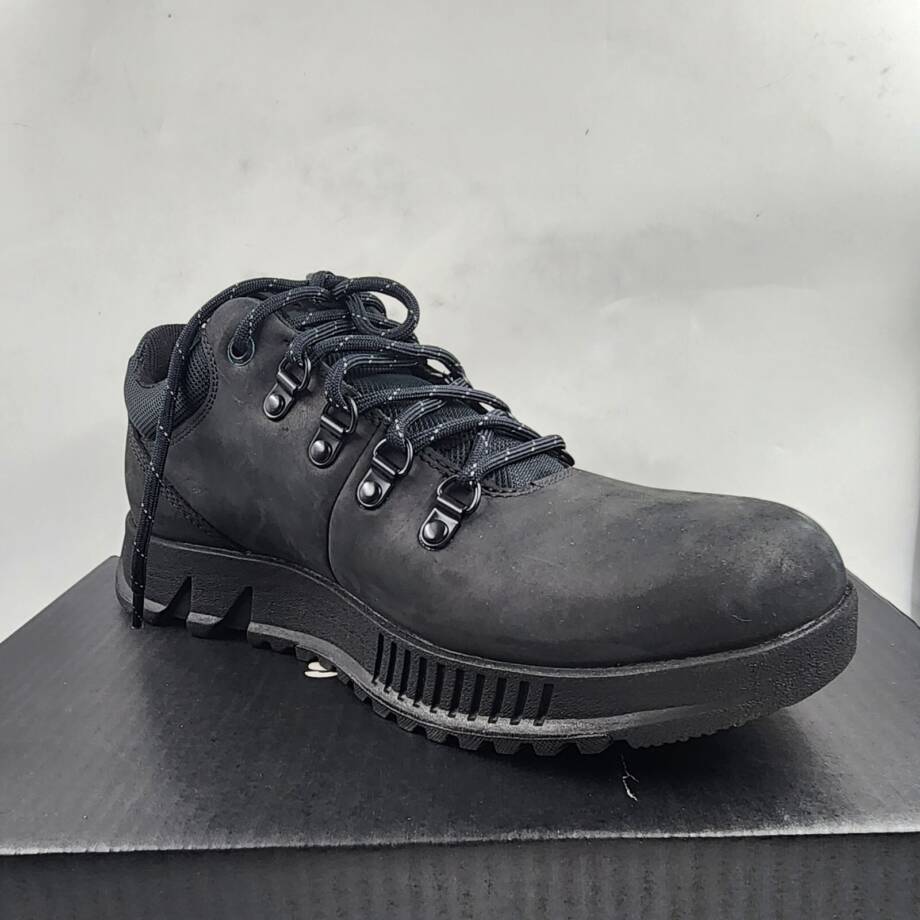 Sorel Mac Hill Lite Hiker Low Waterproof Lace-Up Sneakers Mens 9 Black Round Top