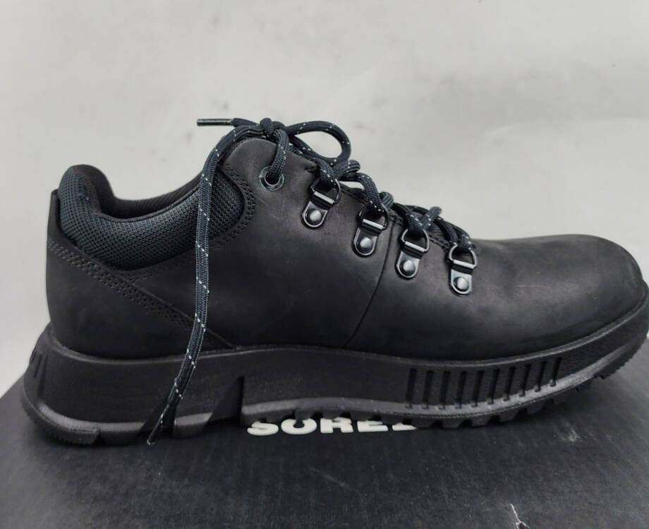 Sorel Mac Hill Lite Hiker Low Waterproof Lace-Up Sneakers Mens 9 Black Round Top