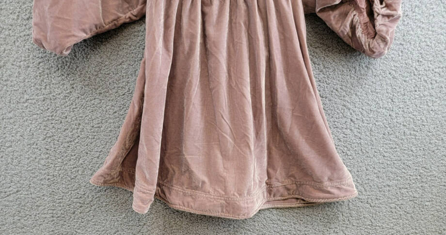 Free People Portia Velvet Mini Dress Women's M Winter Bloom V-Neck 3/4 Sleeve