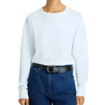 ATM Anthony Thomas Melillo Jersey Top Women's M White Crew Neck Long Sleeve