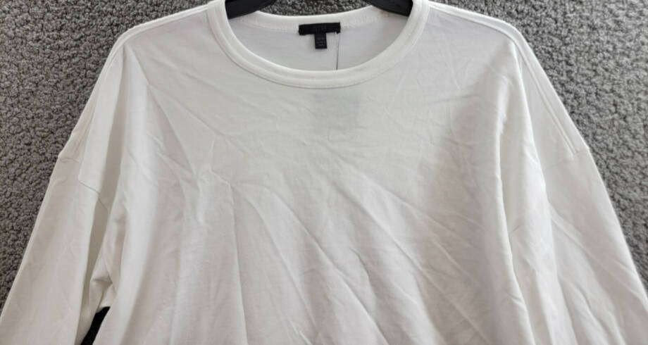 ATM Anthony Thomas Melillo Jersey Top Women's M White Crew Neck Long Sleeve