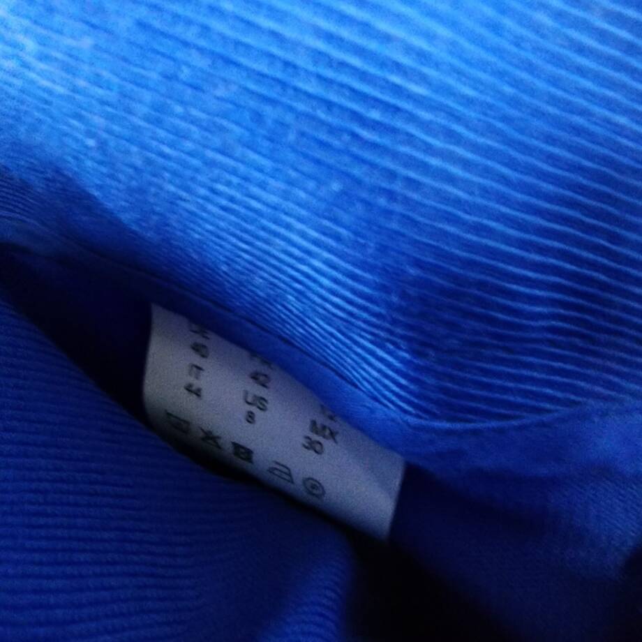 BOSS Talia Wool Blend Flare Leg Pants Women's 8 Bright Blue Solid Side Pockets