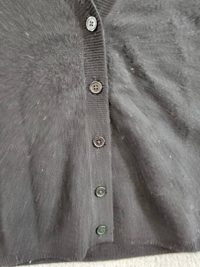 C by Bloomingdale's Cashmere V-Neck Cardigan Women's XS Black Button Closure L/S