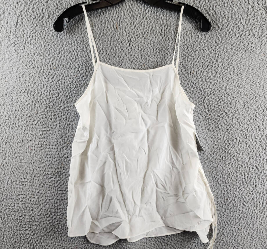Equipment Femme Willow Silk Top Women's XS Nature White Adjustable Strap