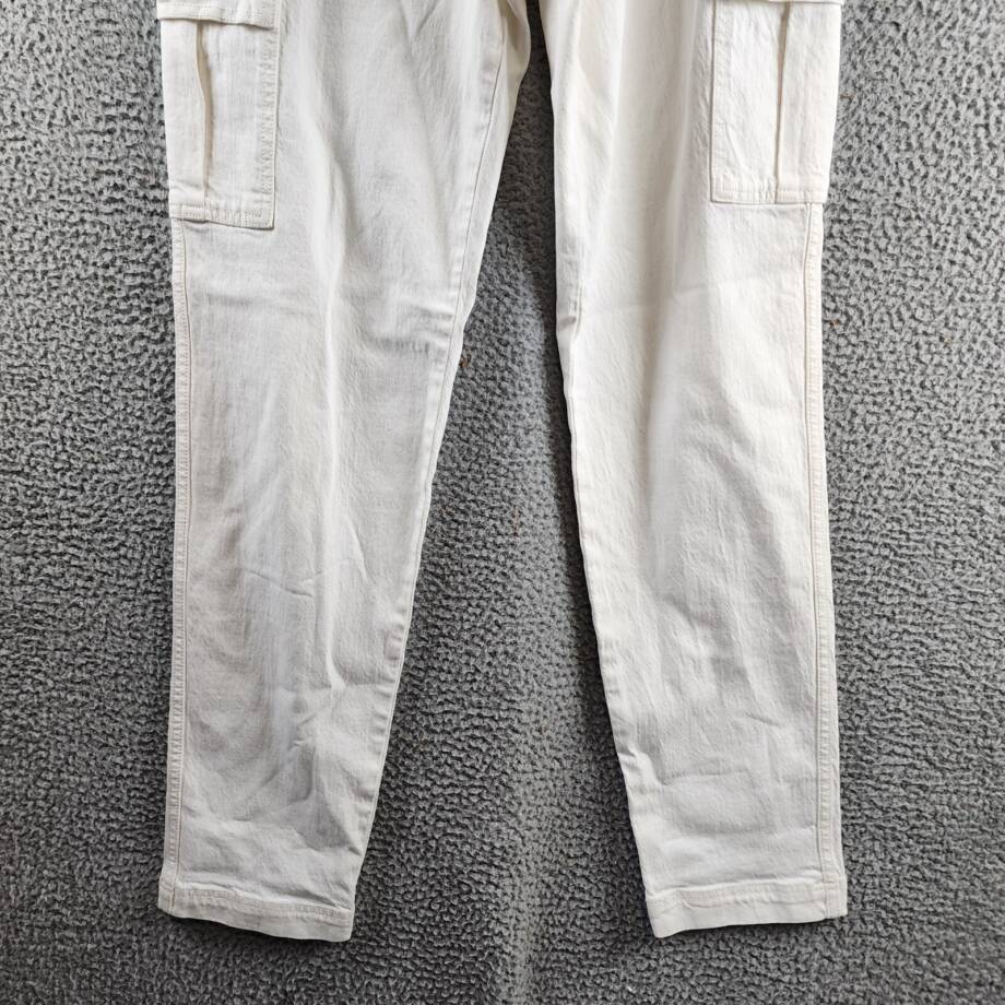 Rebecca Minkoff Cargo Pants Women's 27 Alabaster High Rise Zip/Button Closure