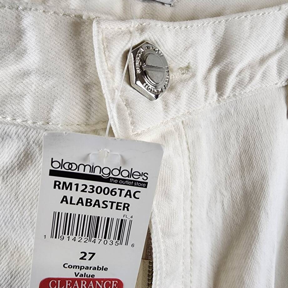 Rebecca Minkoff Cargo Pants Women's 27 Alabaster High Rise Zip/Button Closure