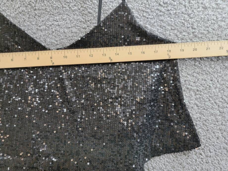 RACHEL Rachel Roy Veronica Sequined Jumpsuit Women's L Black V-Neck Back Zip