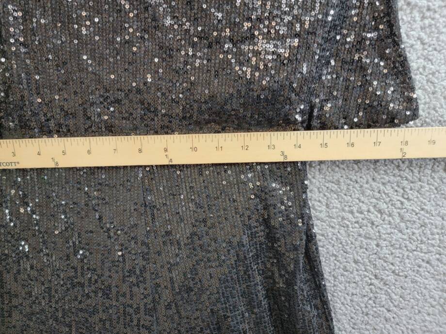 RACHEL Rachel Roy Veronica Sequined Jumpsuit Women's L Black V-Neck Back Zip