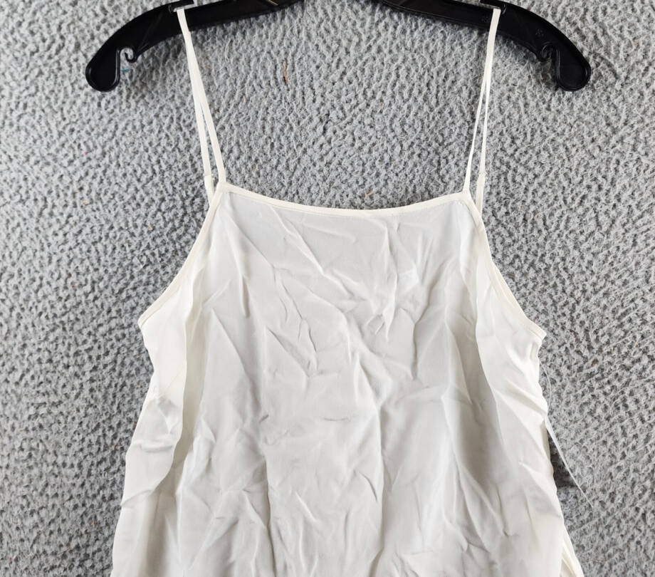 Equipment Femme Willow Silk Top Women's XS Nature White Adjustable Strap