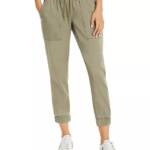 Bella Dahl Patch Pocket Jogger Pants Womens S Soft Army Elastic Waist Drawstring