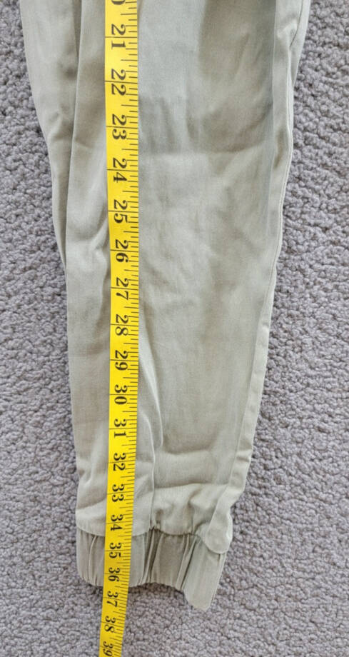 Bella Dahl Patch Pocket Jogger Pants Womens S Soft Army Elastic Waist Drawstring