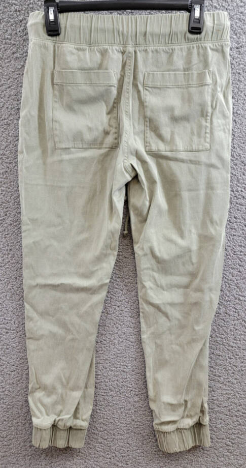 Bella Dahl Patch Pocket Jogger Pants Womens S Soft Army Elastic Waist Drawstring