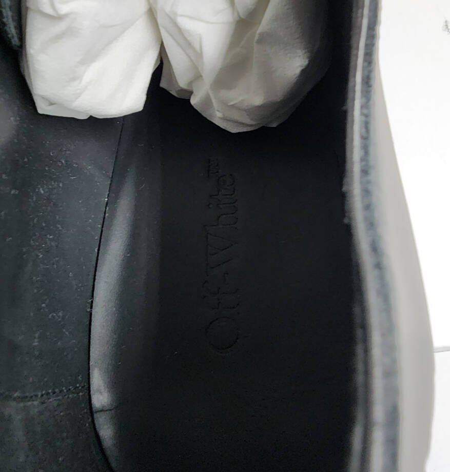 Off-White For Walking Dress Shoes Men's 40/7US Black/White Lace Up