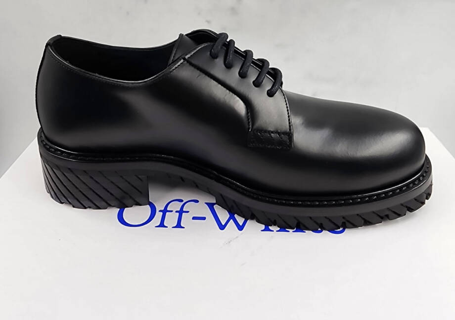 Off-White For Walking Dress Shoes Men's 40/7US Black/White Lace Up