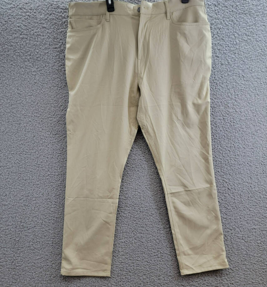 Polo Ralph Lauren Slim-Fit Performance Chino Pants Men's 38x30 Khaki Button Zip
