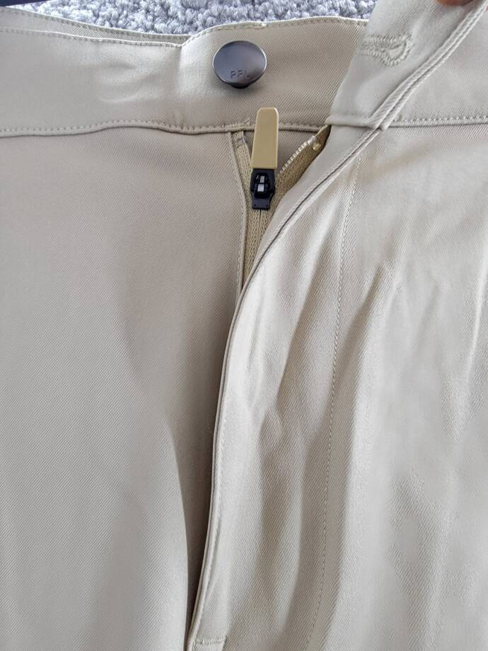 Polo Ralph Lauren Slim-Fit Performance Chino Pants Men's 38x30 Khaki Button Zip