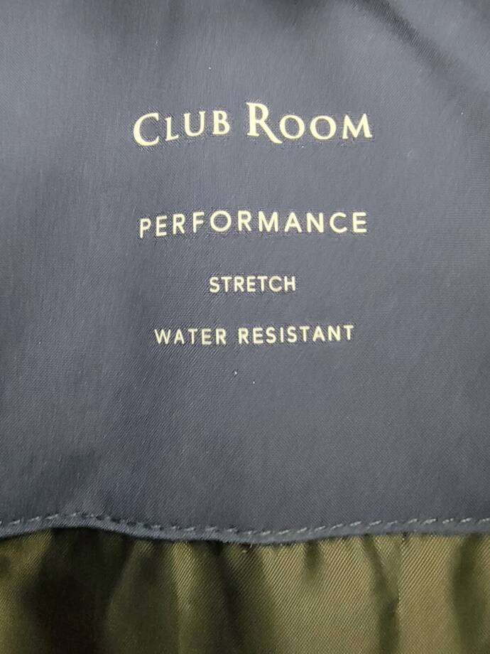 Club Room Stretch Hooded Puffer Jacket Men's M Ski Printed Zip Closure L/S