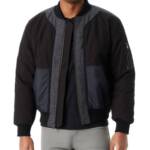 Bass Outdoor Hero Mixed Media Zip-Front Bomber Jacket Men's S Black Beauty L/S