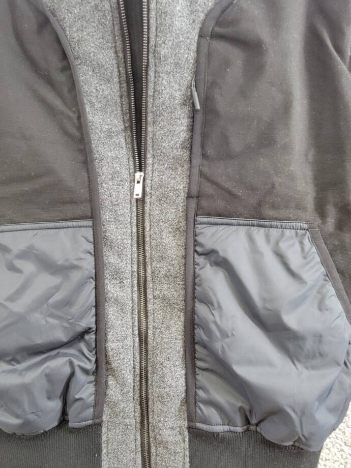 Bass Outdoor Hero Mixed Media Zip-Front Bomber Jacket Men's S Black Beauty L/S