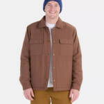 Marmot Ridgefield Sherpa Flannel Shirt Jacket Men's L Pinecone Flap Pockets L/S