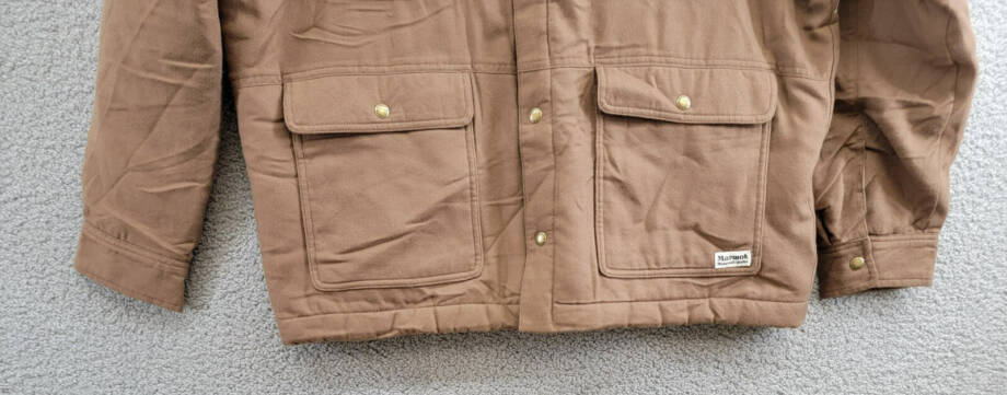 Marmot Ridgefield Sherpa Flannel Shirt Jacket Men's L Pinecone Flap Pockets L/S