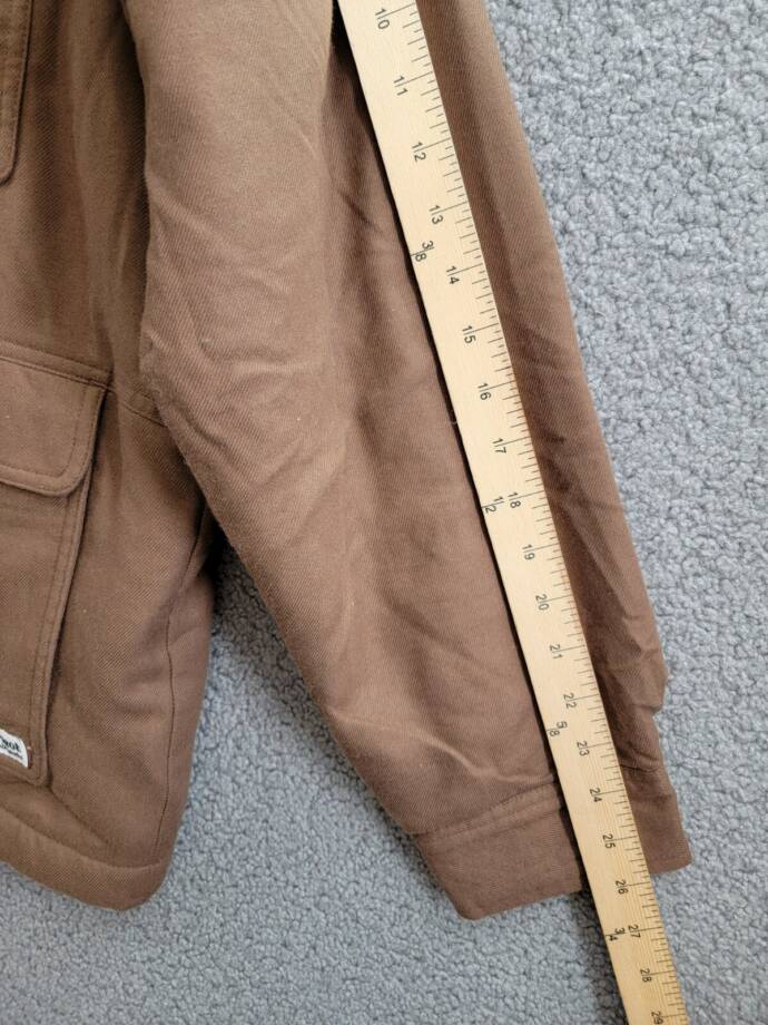 Marmot Ridgefield Sherpa Flannel Shirt Jacket Men's L Pinecone Flap Pockets L/S
