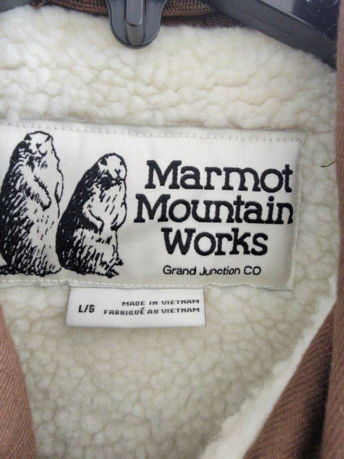 Marmot Ridgefield Sherpa Flannel Shirt Jacket Men's L Pinecone Flap Pockets L/S