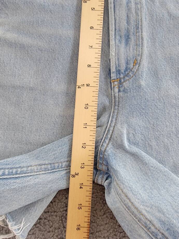 Agolde Stella High Rise Baggy Denim Shorts Women's 23 Agreement Button Zipped