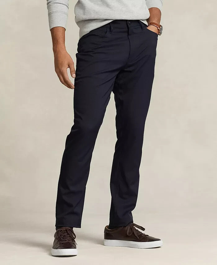 Polo Ralph Lauren Slim-Fit Performance Chino Pants Men's 40/32 Navy Button Zip