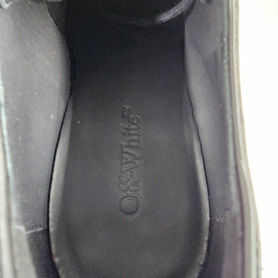 Off-White For Walking Dress Shoes Men's 41/8US Black/White Lace Up Round Toe