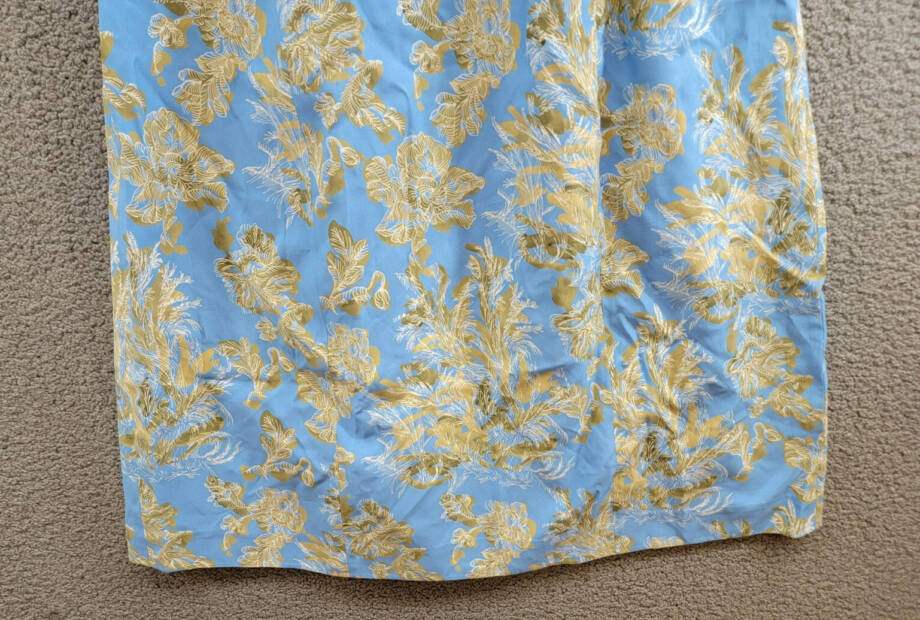 Lafayette 148 New York Sleeveless Portrait Dress Women's 2 Cool Blue Multi ZipUp