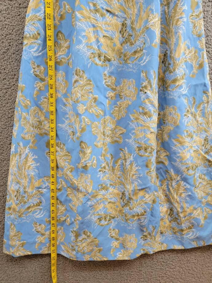 Lafayette 148 New York Sleeveless Portrait Dress Women's 2 Cool Blue Multi ZipUp