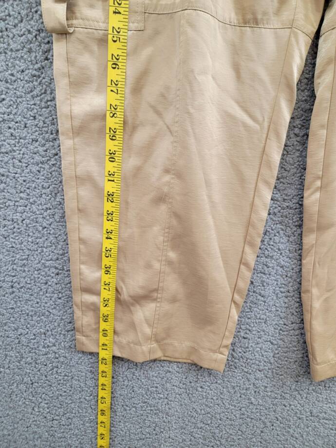MICHAEL Michael Kors Utility Pull-On Pants Women's L Khaki Solid Elastic Waist