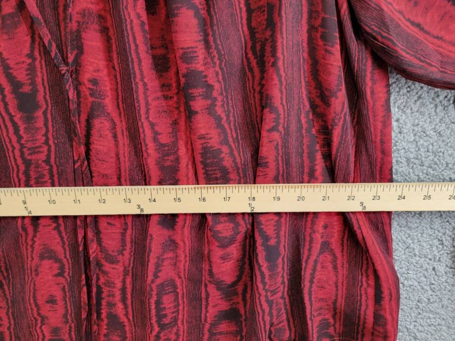 MICHAEL Michael Kors Tie-Neck Top Women's M Rhubarb Printed Long Sleeve Pullover