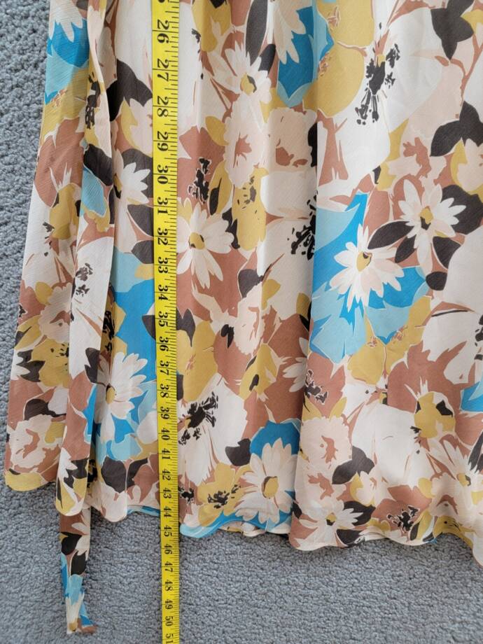 Lauren Ralph Lauren Floral Empire-Waist A-Line Dress Women's 4 Multi Side Zip