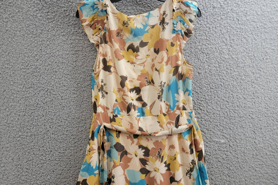 Lauren Ralph Lauren Floral Empire-Waist A-Line Dress Women's 4 Multi Side Zip