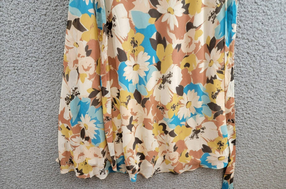 Lauren Ralph Lauren Floral Empire-Waist A-Line Dress Women's 4 Multi Side Zip