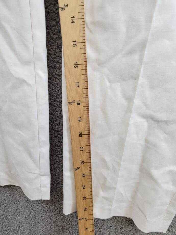 Lauren Ralph Lauren Plus Size Stretch Crop Pants Women's 18W White Zip Hook&Bar