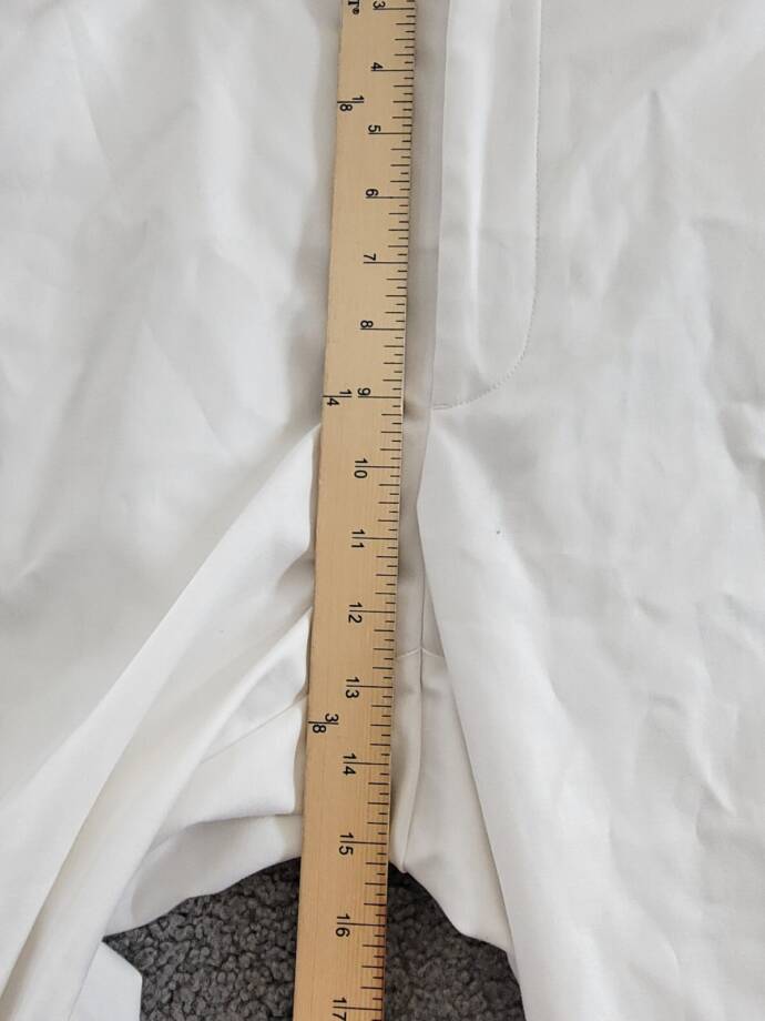 Lauren Ralph Lauren Plus Size Stretch Crop Pants Women's 18W White Zip Hook&Bar