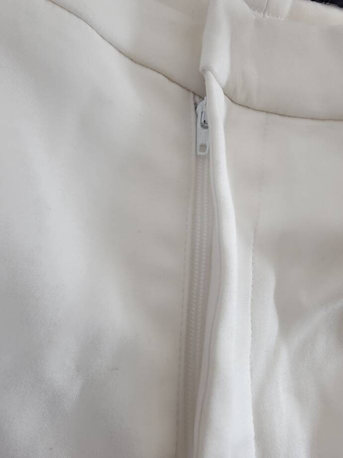 Lauren Ralph Lauren Plus Size Stretch Crop Pants Women's 18W White Zip Hook&Bar