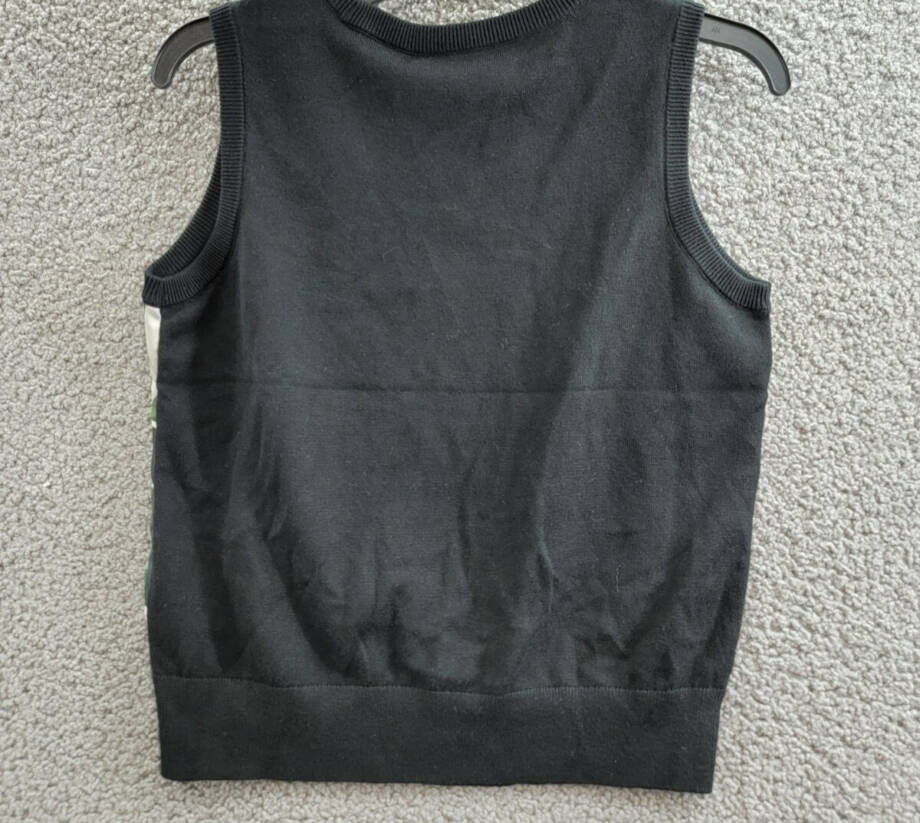 Lauren Ralph Lauren Petite Geo-Print Sleeveless Sweater Women's PM Black Multi