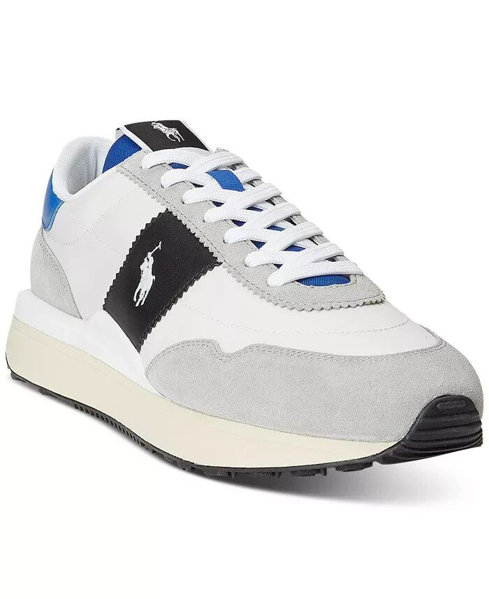 Polo Ralph Lauren Train 89 Lace-Up Sneakers Men's 8US White Multi Round Toe