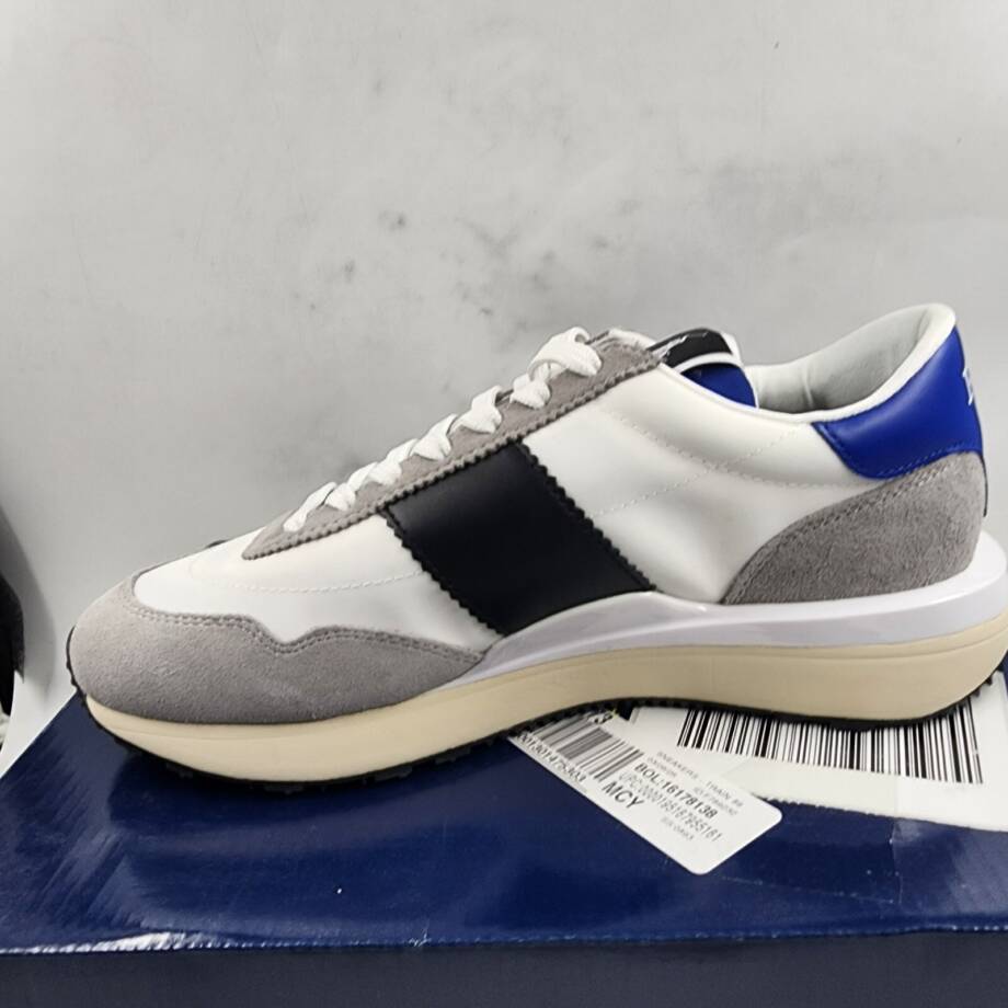 Polo Ralph Lauren Train 89 Lace-Up Sneakers Men's 8US White Multi Round Toe
