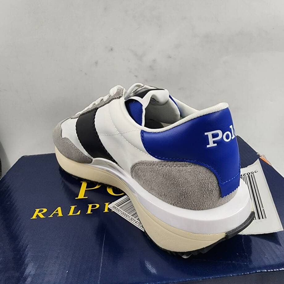Polo Ralph Lauren Train 89 Lace-Up Sneakers Men's 8US White Multi Round Toe