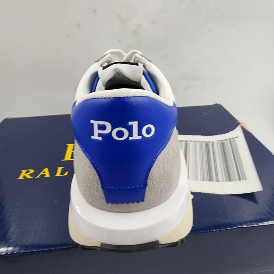 Polo Ralph Lauren Train 89 Lace-Up Sneakers Men's 8US White Multi Round Toe